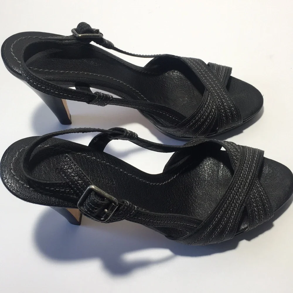 Banana Republic black platform Slingbacks